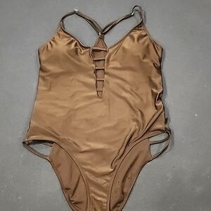 No Boundaries Black One Piece Lace Up Sides And Front Junior Large